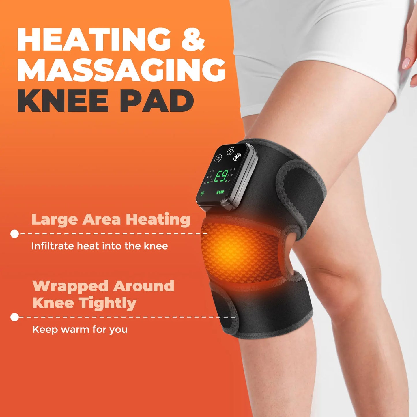 Helicare - Masajeador de Rodilla Inteligente con Calor y Vibración